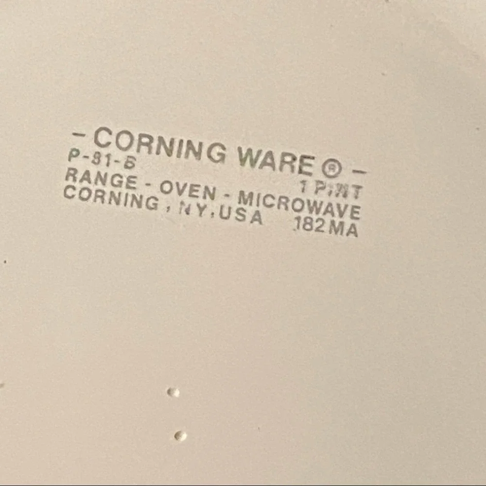 Corning Ware 1 Pint P-81-B White Skillet Range•Oven•Microwave US‎ Made